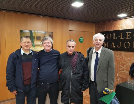 With Professor Jichuan Wang and the late Professor Ronald Heck, Barcelona 2019
